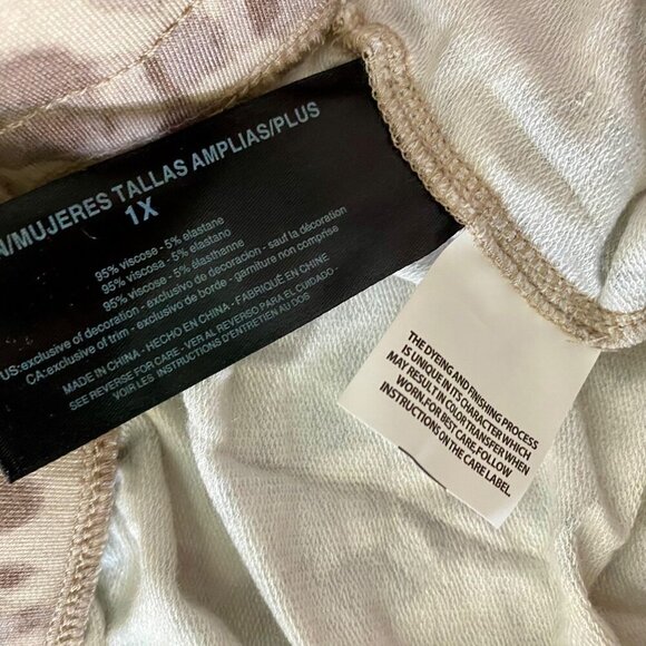 Skinnygirl Overruled Jogger Animal Print Drawstring Pants Pockets Women's 1X NEW - Picture 8 of 9